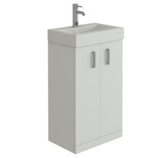 450 x 320 Cloakroom Bathroom Vanity Unit with Basin Pre-Built Gloss White
