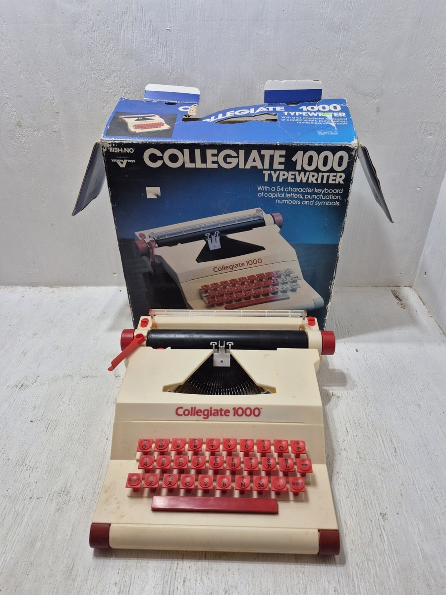 Vintage COLLEGIATE 1000 TYPEWRITER by Mehno Vision Toys Plastic