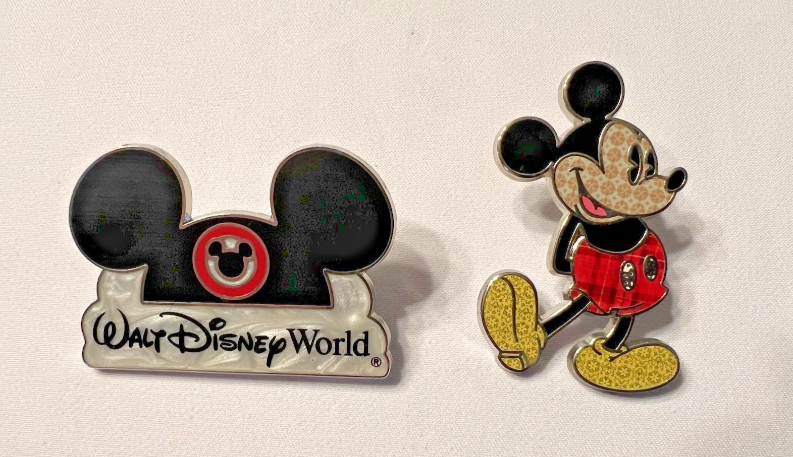Disney World Parks Trading Pins Mickey Mouse Hat Pin & Mickey Mouse Pin