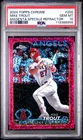 Mike Trout 2024 Topps Chrome Magenta Speckle Refractor #/350 Angels PSA 10