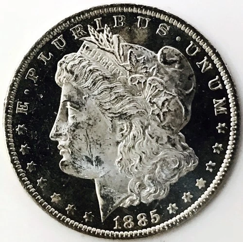 1885 O MORGAN DOLLAR! MS+++! DMPL! 30 PLUS INCH BLACK MIRRORS! UNREAL! NR #S1046