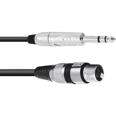 Omnitronic 30225182 XLR Adapterkabel [1x XLR-Buchse 3 polig - 1x Klinkensteck...