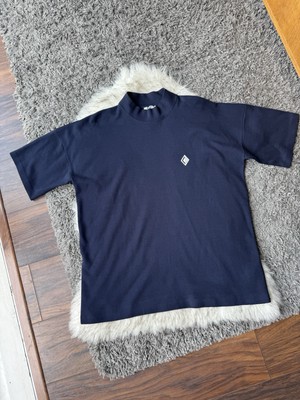 DIOR CD Diamond Oversized Short Sleeve | Navy | Size Medium/M | Mock Neck Knit