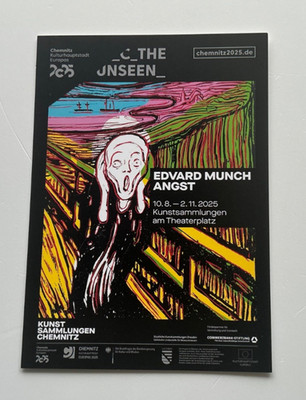 Andy Warhol - The Scream Edvard Munch Ausstellung Ankündigungskarte 2035