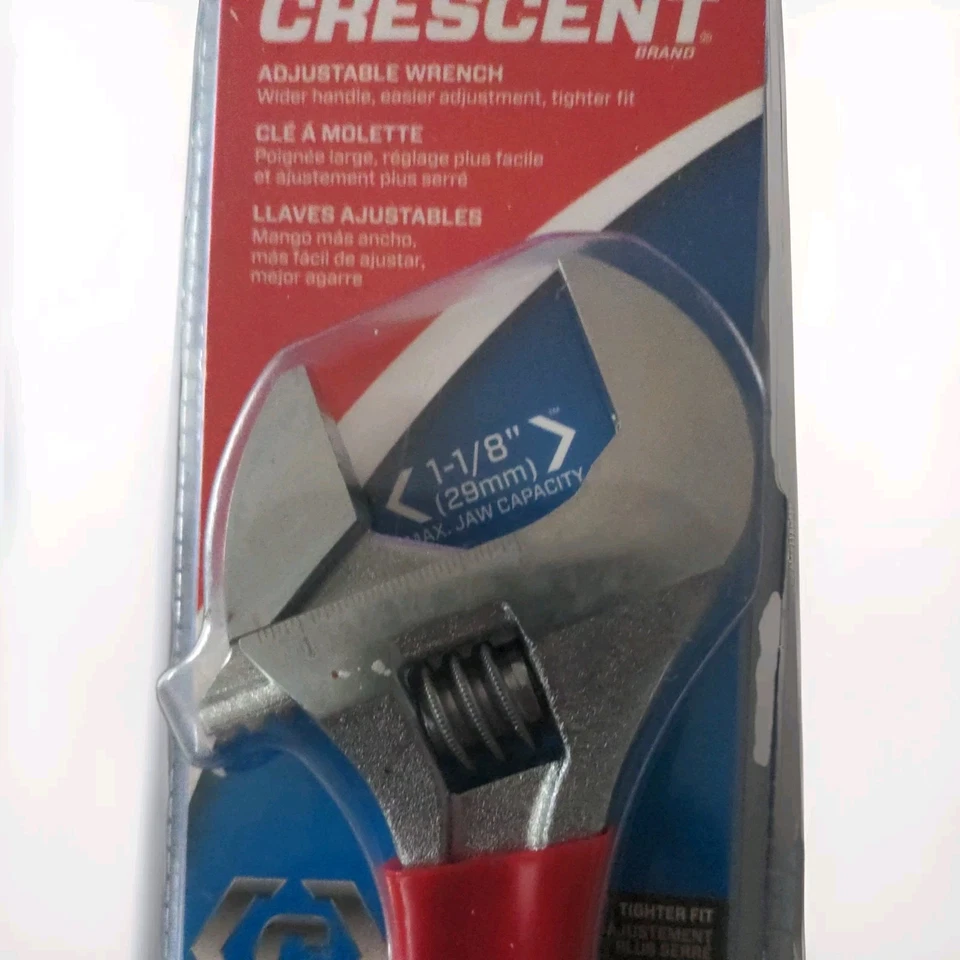 Crescent 8 in. Adjustable Wrench Non-slip Laser etched Scale w/ Chrome Finish - Image 4 of 4