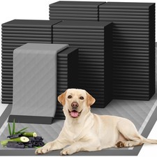 Charcoal Puppy Pads - 100 Packs, 34" 28" Ultra-Large Puppy Pads, Odor-Control...