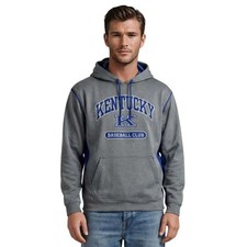 Sport-Tek University of Kentucky Baseball Club Mens Size XL Gray Pullover Hoodie