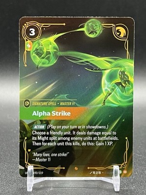Riftbound Alpha Strike Master Yi Signature Spell UNL 192/219 NM