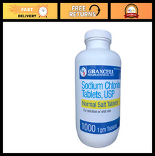 Sodium Chloride 1GM Tablets - High Purity, Electrolyte Balance, 100 Count