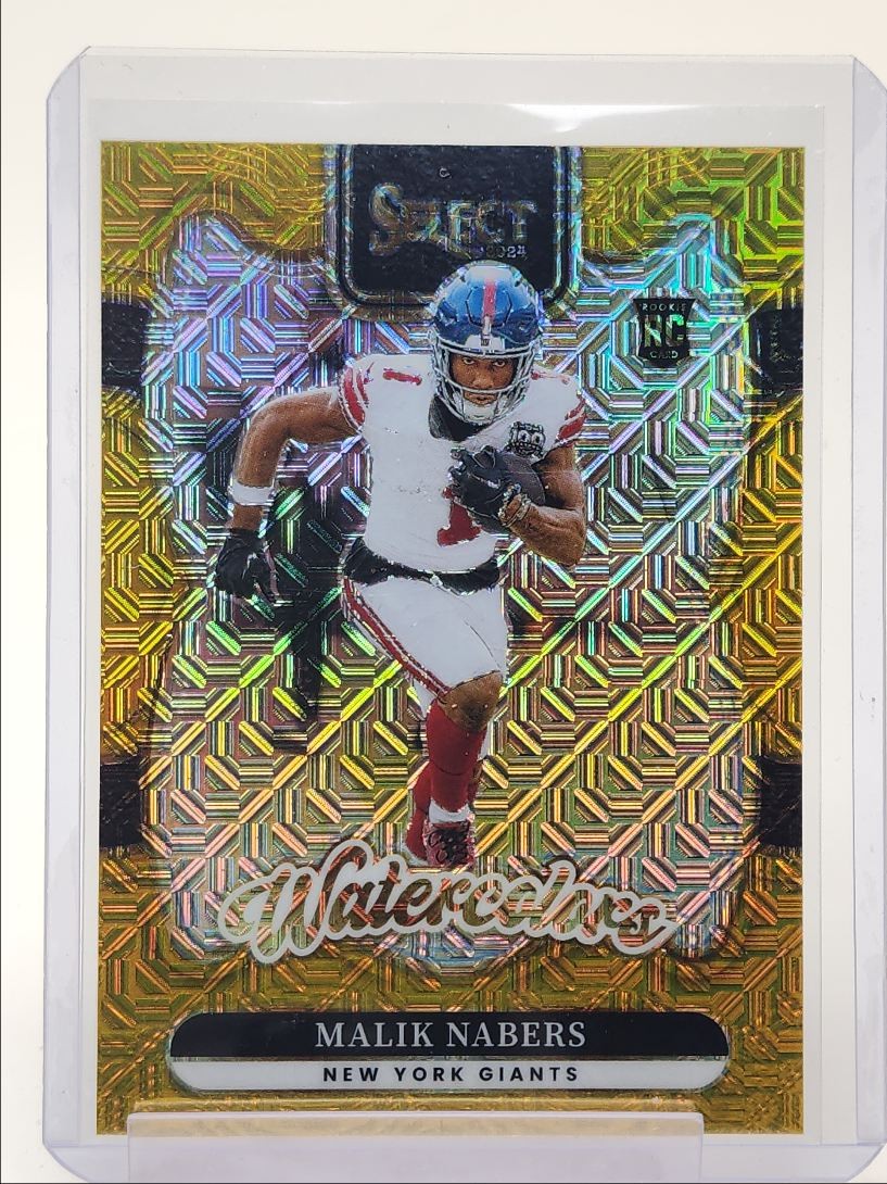 MALIK NABERS 2024 SELECT WATERCOLORS ROOKIE GOLD MOJO PRIZM RC /10 Q4407