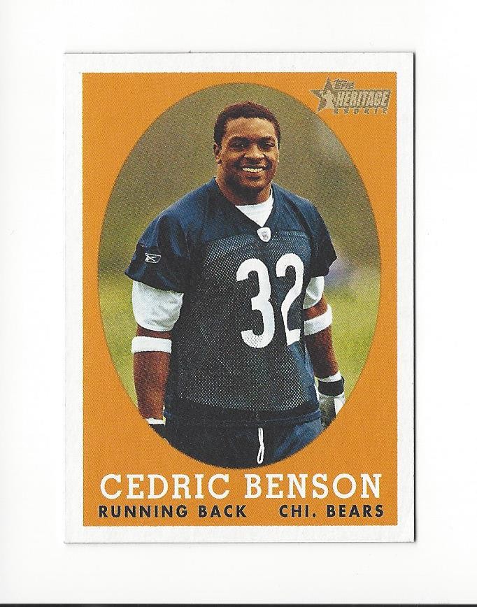 Cedric Benson Topps Heritage #74 58 Topps Design