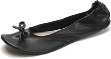 Women's Flats Black Ballet Shoes Women Foldable for Shoes...