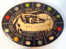 Vtg Plaza Lunch Manila P.I. Gem of the Month Celluloid Advertising Pocket Mirror