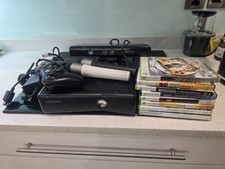 Xbox 360 Slim with Kinect and Games and A Controller Tested Working