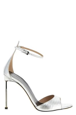 TOM FORD Tejus Silver 105mm Sandals New & Authentic
