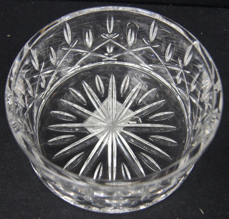 GORHAM Crystal LADY ANNE Champagne/Wine Bottle Coaster 5" W/Box