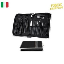Kit Manicure Pedicure Professionale 26 Pezzi Set Tronchesi Strumenti Cura Unghie