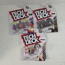 3 x Tech Deck 4" 96mm Fingerboard Mini Replica Skateboards Toys New And Boxed