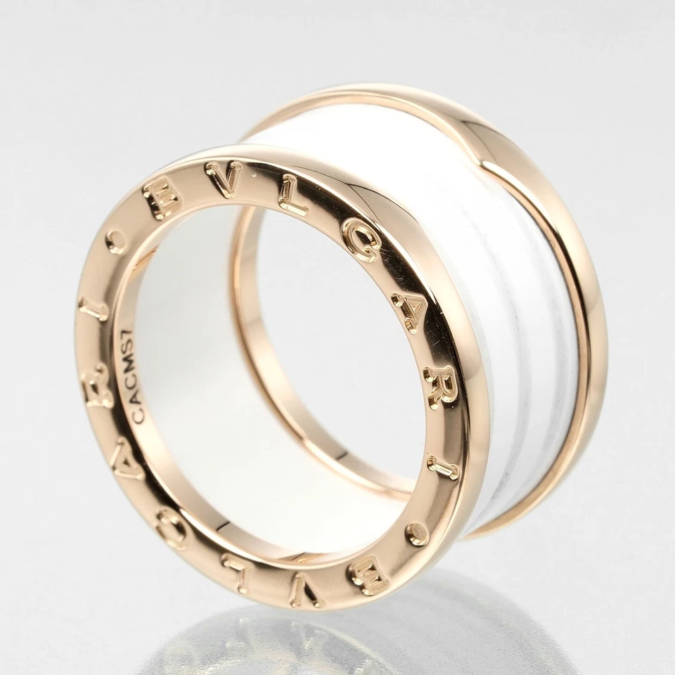 BVLGARI B.Zero1 4 bands Ring Be zero one K18 Pink Gold/ceramic #6.8(US Siz... - Image 3 of 4
