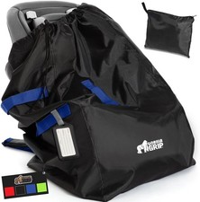GORILLA GRIP Car Seat Travel Bag for Airplane Gate Check, Easy Carry Padded Back