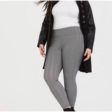 Studio Ponte Slim Fix Pixie Pants Black Herringbone Torrid Size 00 Plus Size