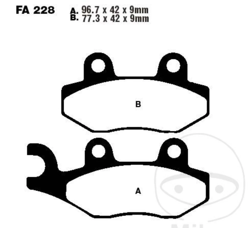 Pastillas de freno EBC FA228HH para MZ/MUZ Keeway RT Suprlight Cruiser Blackster 125 250 Foto 4 de 4