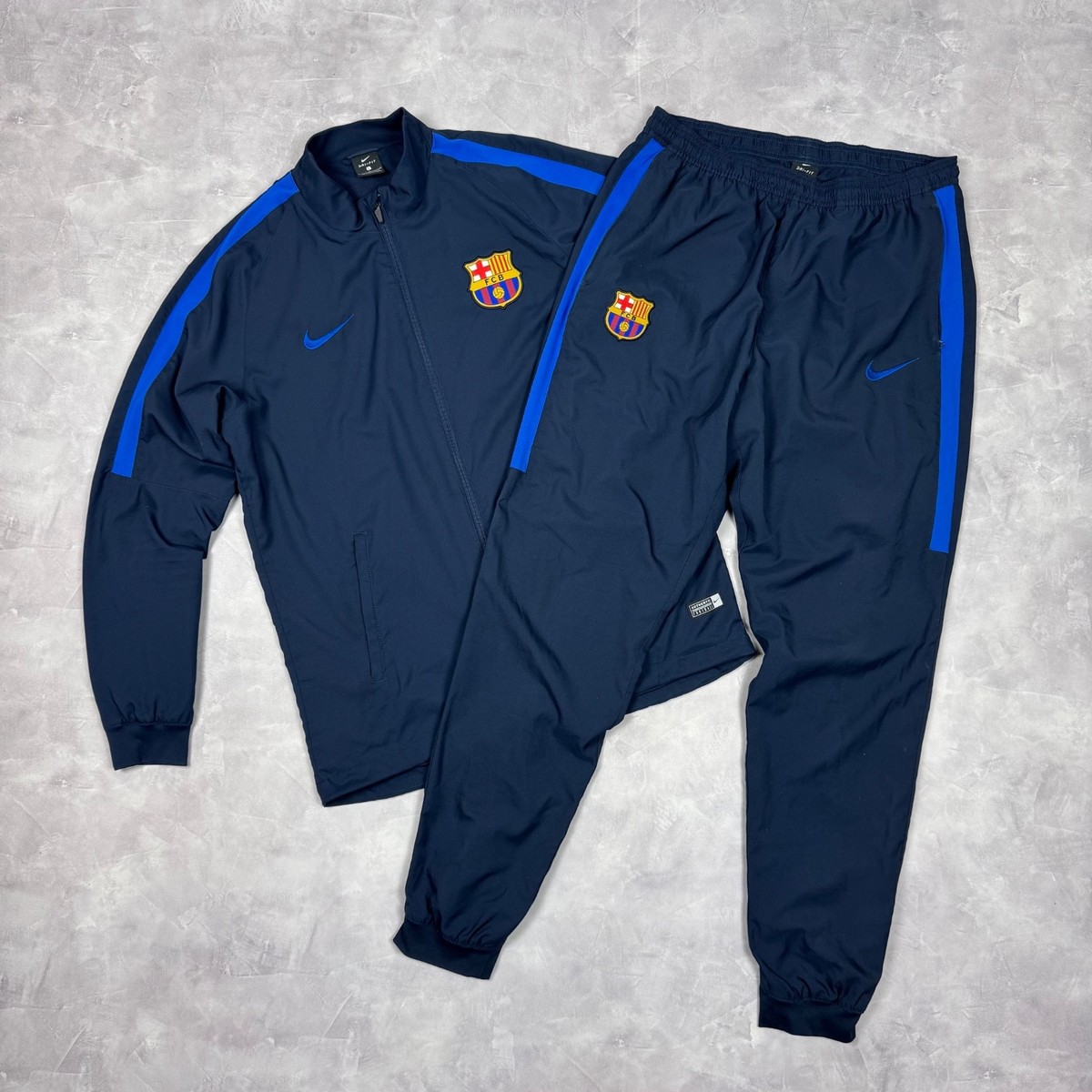 Nike FC Barcelona Football Nylon Track Suit Size L Blue 2016-17
