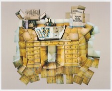 The Desk July 1 1984, David Hockney print in 10 x 12 mount ready to frame SUPERB
