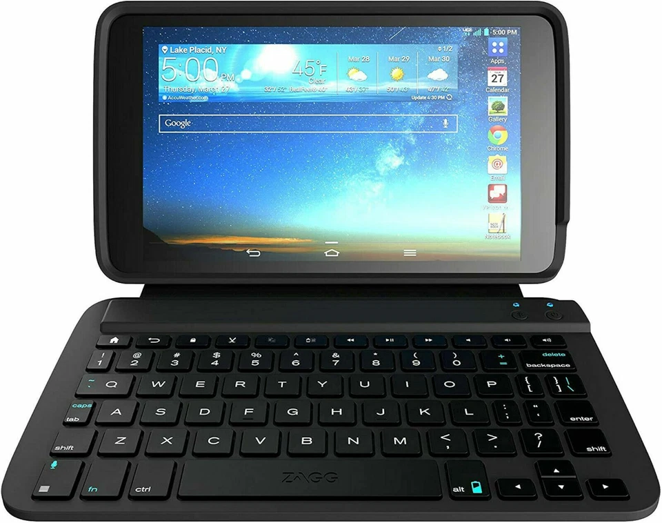 NEW ZAGG Ultra-thin Keys Folio Case Bluetooth Keyboard for LG GPAD 8.3 LTE Black - Image 2 of 4