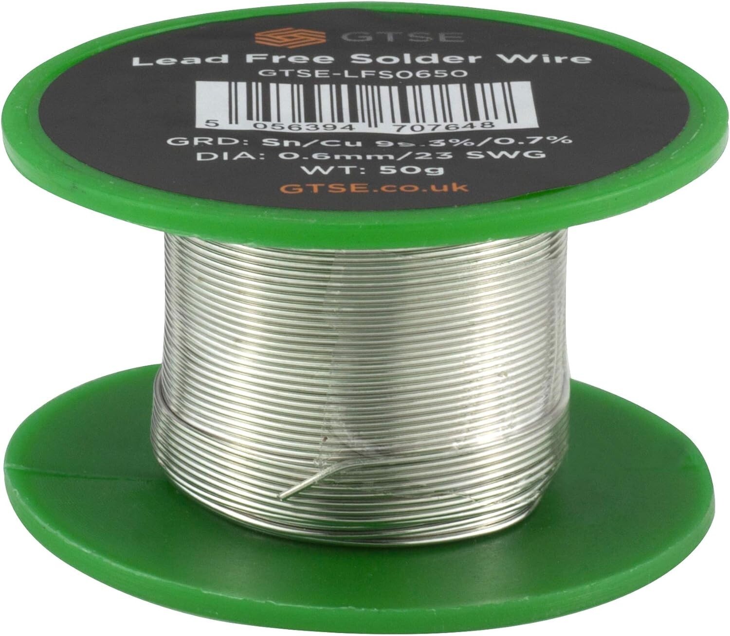 Lead-Free Solder Wire SAC305 - 96.5/3/0.5 Tin/Silver/Copper, Ultra Thin .008 Diameter, 50g Spool