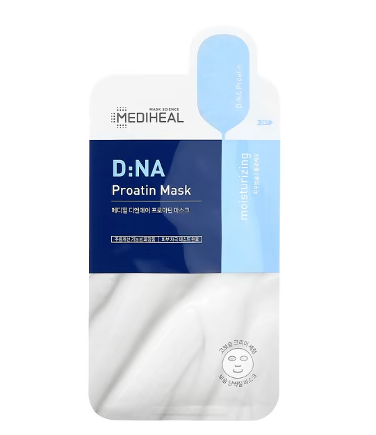 MEDIHEAL D:NA Proatin Sheet Mask Pack of 10 - Hydrating & Nourishing Face Care