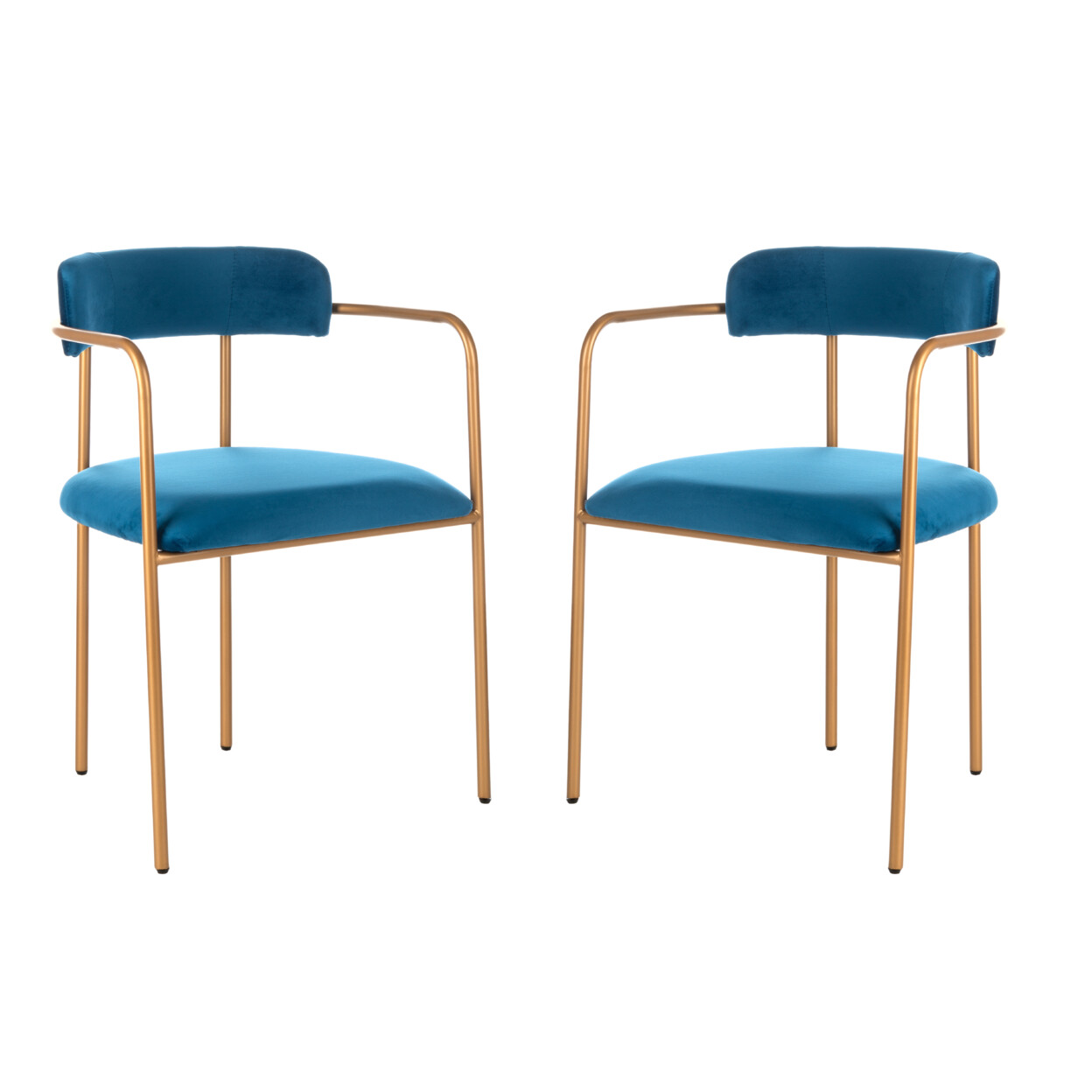 SAFAVIEH Camille Side Chair | Navy / Gold |
