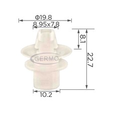 10 x Befestigungs Clip Kotflügel hinten für SMART FORTWO Q0001781V002000000
