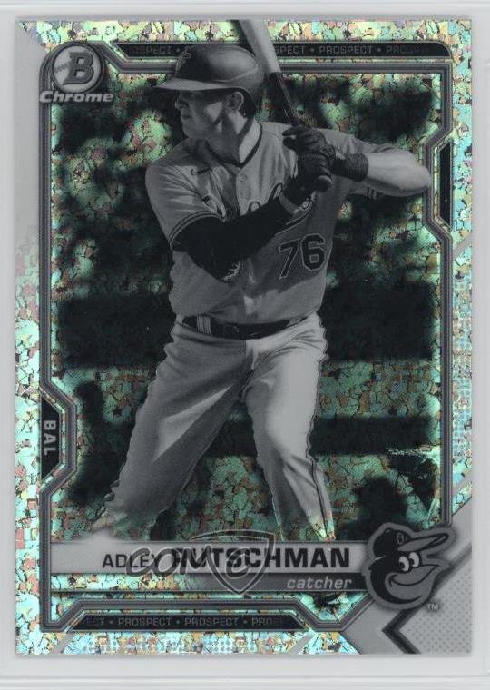 2021 Bowman Chrome Black & White Mini-Diamond Refractor Adley Rutschman #BCP-241