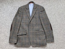 Howick Blazer Jacket Mens 40R Brown Tweed Wool Country Outdoor Patches Casual