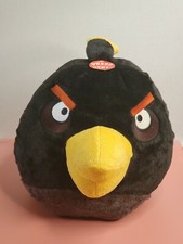 Angry Birds Bomb Black Bird Large Plush Toy 2010 Rovio Commonwealth 13"