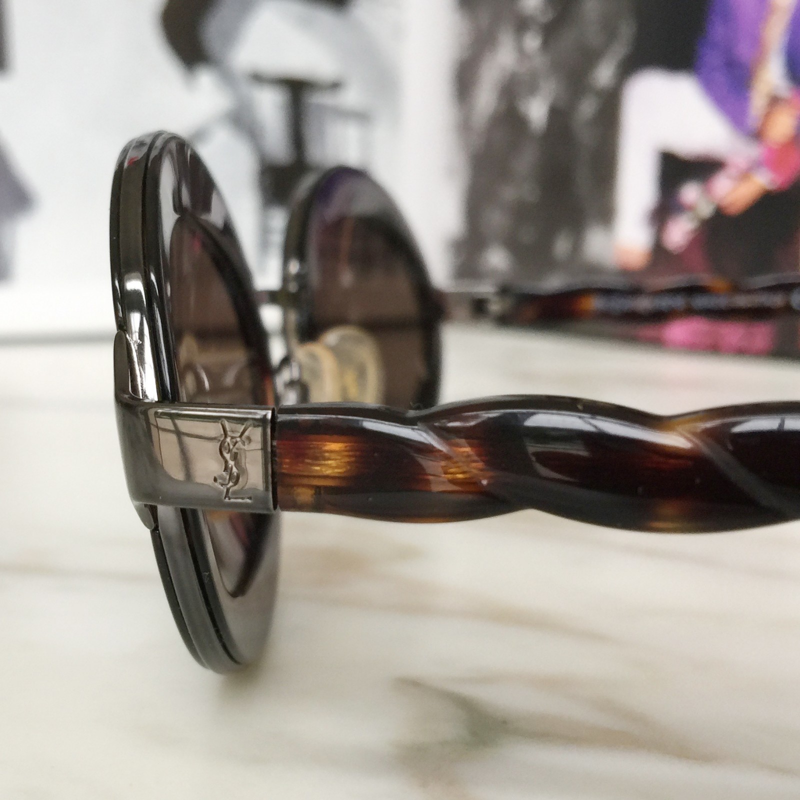 YVES SAINT LAURENT occhiali da sole marrone scuro 6058 Y357 135