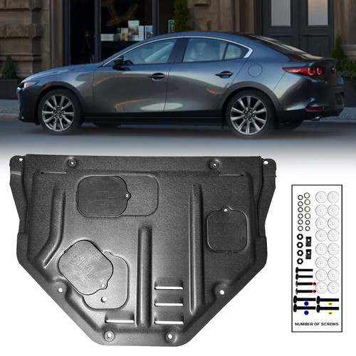 Cubierta de motor automática para Mazda 3 2,0 L 2014-2019 protector contra salpicaduras de motor plástico acero - Imagen 12 de 14