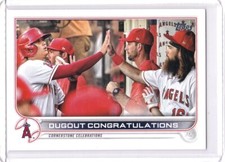 Shohei Ohtani DUGOUT CONGRATULATIONS 2022 Topps Series 2 #416 Los Angeles
