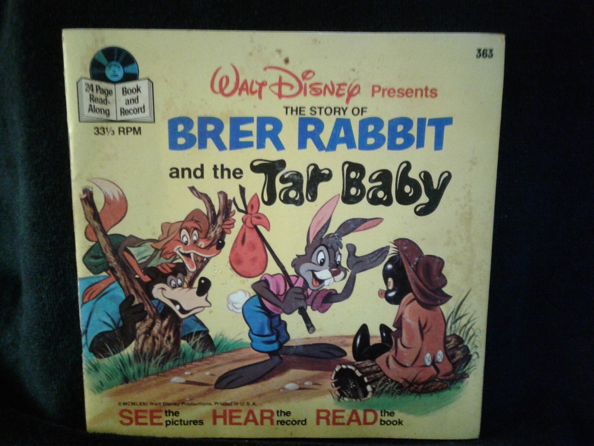 VTG Walt Disney Brer Rabbit Tar Baby Read Along See Hear