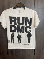 RUN DMC Tougher Than Leather Tour Short Sleeve Adult Size Small White