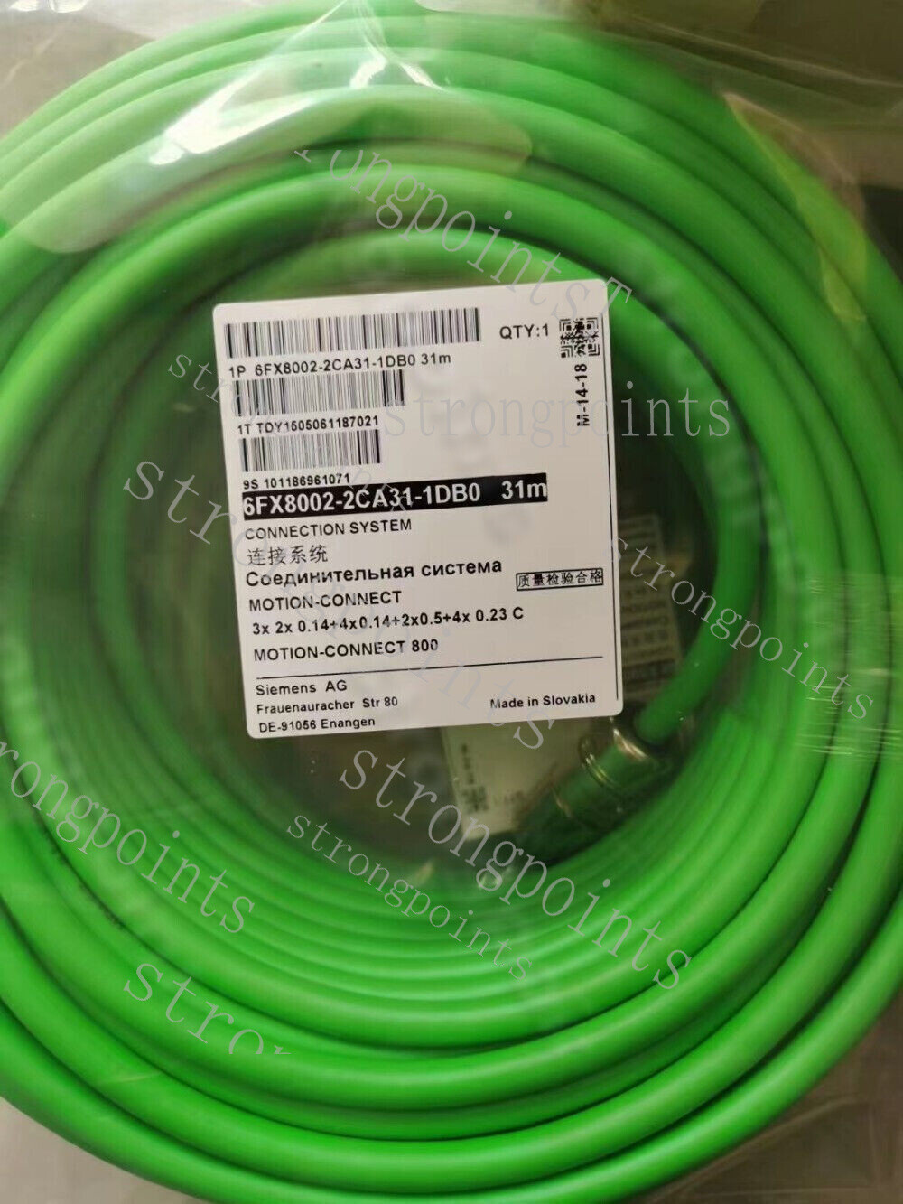 Câble Encodeur SIEMENS 6FX8002-2CA31-1AF0 - Longueur 5m - Neuf Sous Emballage