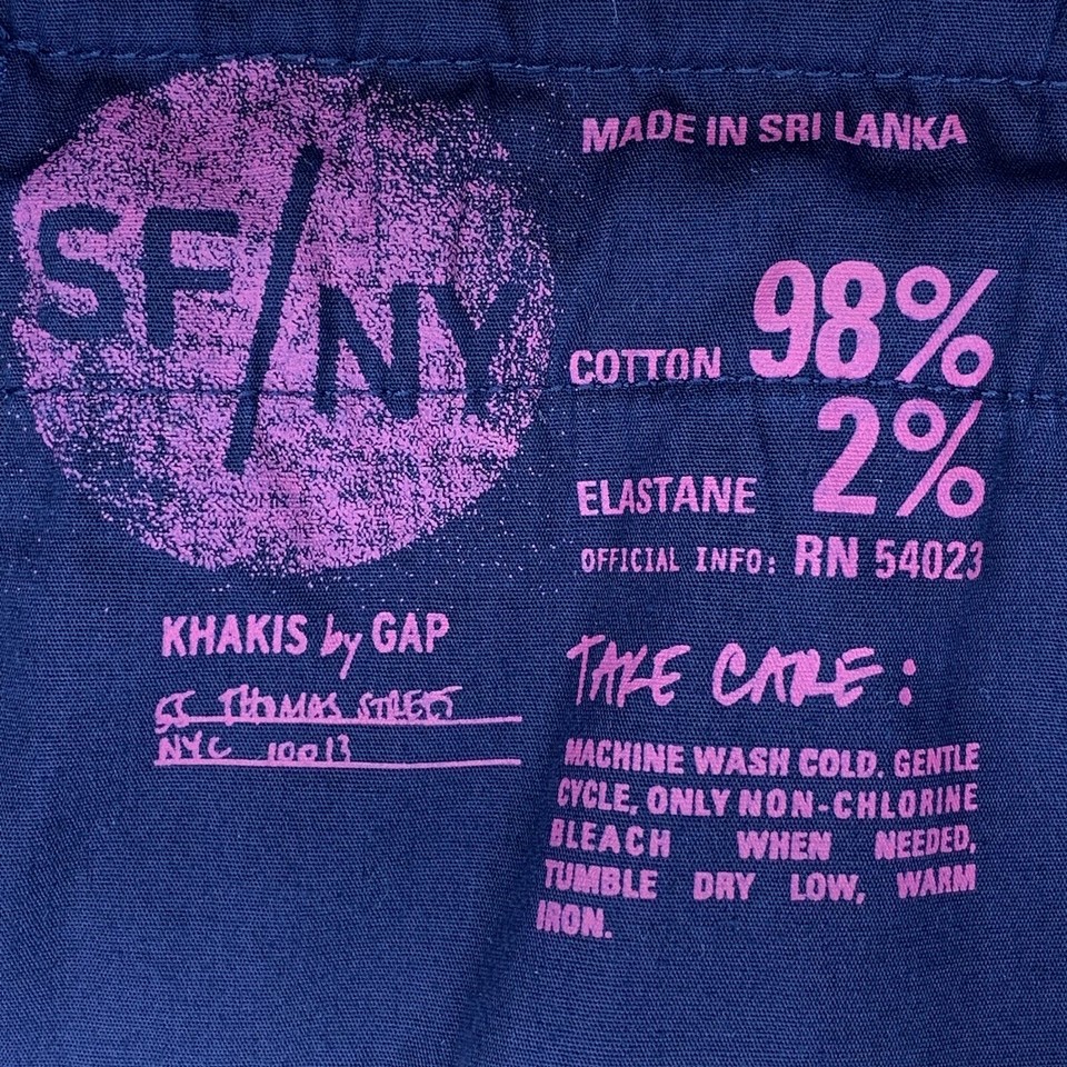 Gap Super Skinny Khaki Pants Blue White Snake Print Stretch Casual XS