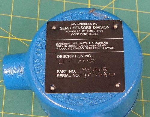 Gems Sensors 138512 Interruttore di livello liquido NSN 6680-01-383-9821 - Foto 2 di 12