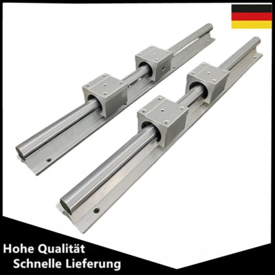 2 * SBR20 Linearführung Gleitführung Welle L200-1500mm & 4* SBR20UU Linearblock