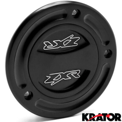 Black Keyless Gas Cap Twist Off Logo For Kawasaki ZX-6R / 636 2003