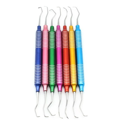 7Pcs Dental Gracey Curettes Perio Hollow Handle Surgical Hygiene Scalers New - 第 5/14 張圖片