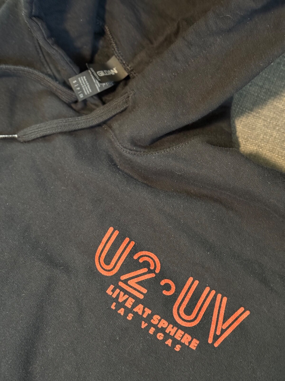 U2 live at Spere Las Vegas adult size small hoodie UV butterfly