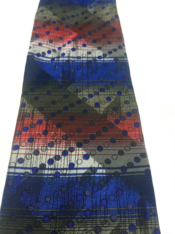 CORBATA HOMBRE GORDON FERGUSON ROJO BLANCO AZUL VERDE 4 X 58 Foto 3 de 4