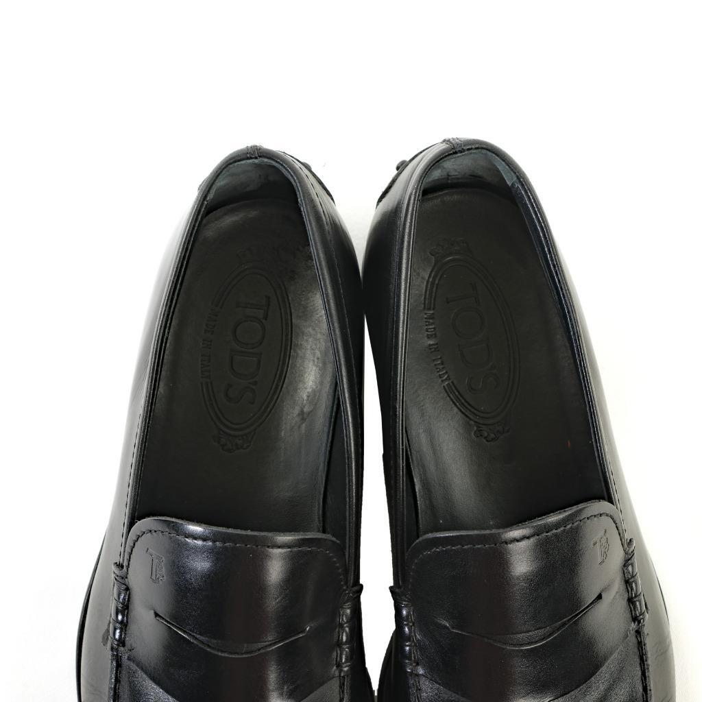 TODS Italy Men\'s Penny Loafer Size 8.5 Black Leather Driving‎ Dress Shoe TOD main image 3